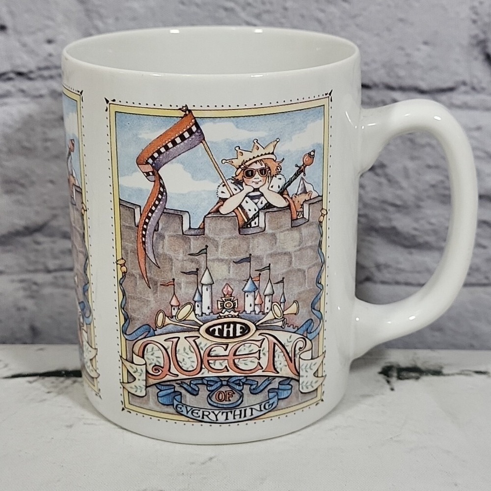 1990s Mary Engelbreit Queen‎ of Everything Mug 12oz Coffee Cup Castle